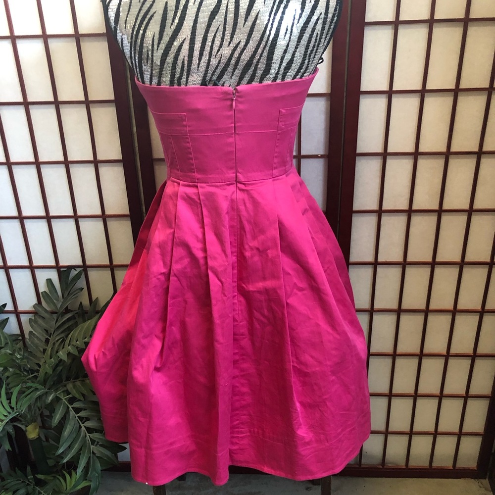 Calvin Klein Pink Strapless Tea Length Dress 6 - Picture 5 of 8